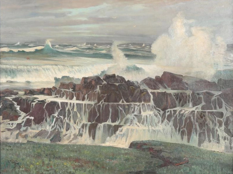 1883-Ernest Stephen Lumsden - Paesaggio marino